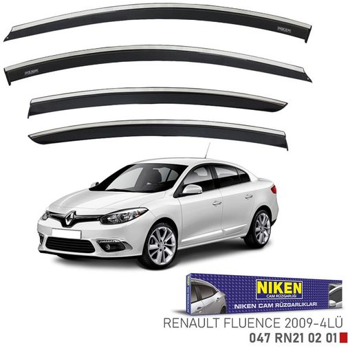 47173747 Renault Fluence Kromlu Cam Rüzgarlığı Niken 2009+ Sonrası Uyumlu