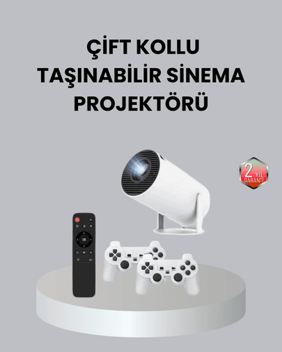 4K Wi-Fi 6 Projeksiyon Cihazı – 10.000+ Oyun Desteği, Kablosuz Bağlantı ve Çoklu Giriş Portları