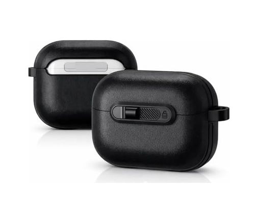 4moms 131618119 Galaxy Buds 3-Pro-3 Fe İçin Horizontal-Lock Kulaklık Kılıfı Çizilme Ve Darbe Önleyici Buds 3 Pro Koruyucu Elde Rahat Tutuş Sağlayan Kaydırmaz Kenar Tasarımlı Buds 3 Pro Kılıfı Siyah