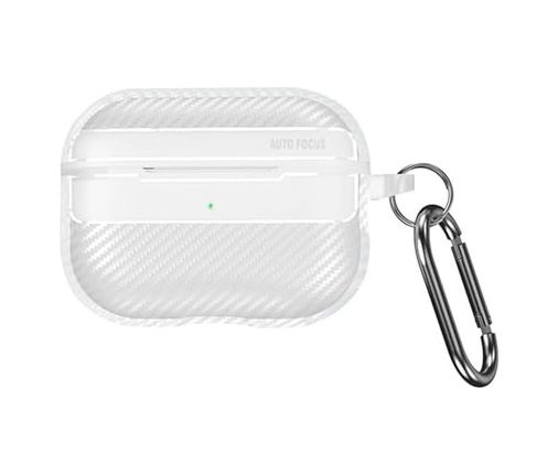 4moms 131618207 Airpods Pro 2 İle Uyumlu Fiber Karbon Görünümlü Şeffaf Silikon Kılıf Tam Oturan Mükemmel Kalıp Ve Göz Alıcı Şık Tasarım Airpods Pro 2