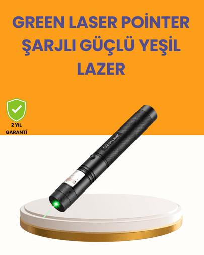 5000mW Yeşil Lazer Pointer Profesyonel Uzun Menzilli