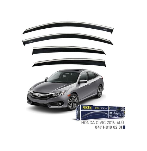 52777699 Honda Civic Kromlu Cam Rüzgarlığı Niken 2016-2021 Arası