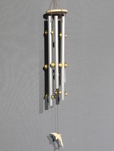 55MT3-KH-DIARTA-29 Just Cheap Store Boncuklu Metal Rüzgar Çanı 3Dıarta-29