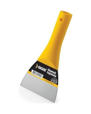 57855210126333580184975 Saptak Ispatula, Plastik Saplı, Paslanmaz Çelik Bıçaklı, Profesyonel Boya Ve Sıva Spatulası 10 Mm 0