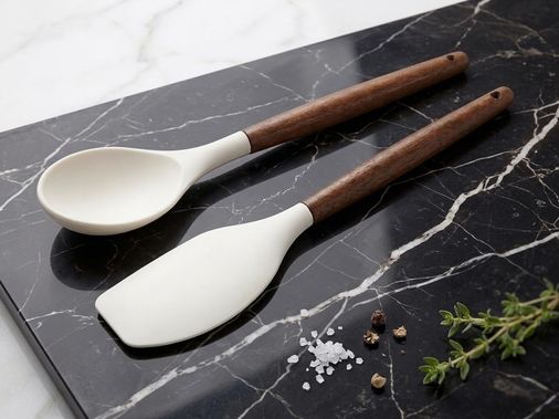 57855210126341880184975 Mutfak Gurmesi - 2 Li Premium Silikon Ve Akasya Ahşap Mutfak Gereçleri Seti Isıya Dayanıklı Spatula Ve Servis Kaşığı Yapışmaz Yüzey Dostu, Ergonomik Ve Şık Tasarım 0