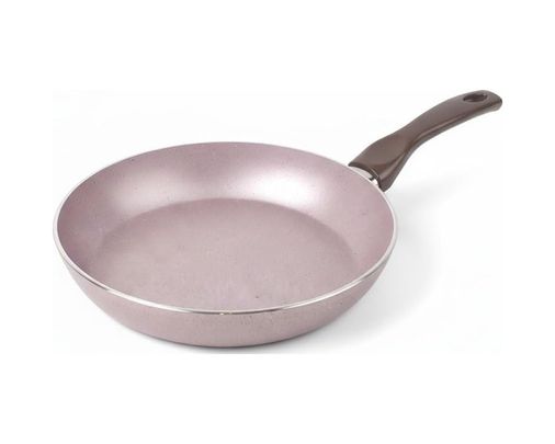 57855210127135280184975 Buz 24 Cm Tava - Shadow Krem Kırçıl Granit Efektli Yanmaz Yapışmaz Günlük Kızartma Ve Omlet Tavası Açık Bakır