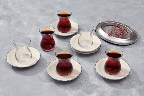 57858324452141199283959 Suzanne Platin 6 Kişilik Çay Takımı Diğer