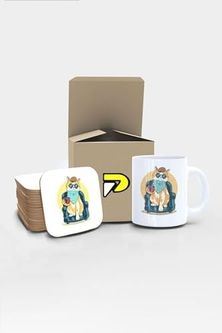 57858324452153099283959 Kedi Tasarımlı Baskılı Kupa Bardak Seti, Eğlenceli Özel Hediye Mug Diğer