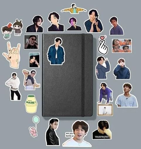 57858324453108499283959 Jungkook Kpop/bullet Journal Defter Çıkartma Ajanda Laptop Etiket Diğer