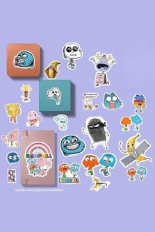57858324453307599283959 Gumball Paketi/bullet Journal Defter Çıkartma Ajanda Laptop Etiket Diğer