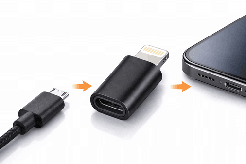 5s Uyumlu Android Micro USB Şarj Kablosunu Lightning e Çevirici