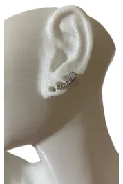 6 TAŞLI YILDIZ MİNİMAL TRAGUS HELİX PEARSIİNG KIKIRDAK KÜPE ÇELİK (HEDİYELİ)