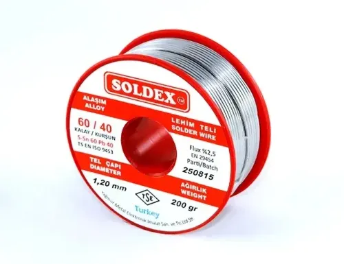 60-40 Lehim Teli 200 Gr 0,75 Mm - Sn:60 / Pb:40