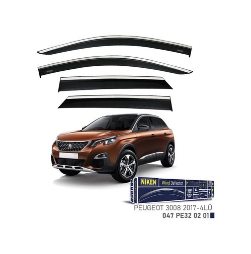 60320308 Peugeot 3008 Kromlu Cam Rüzgarlığı Niken 2017+ Sonrası Uyumlu