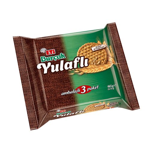 66554412 Eti Burçak Yulaflı Bisküvi 3'lü 375 Gr 3 Paket