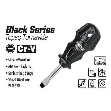 6932123 Sgs Topaç Tornavida Kısa Tornavida Düz