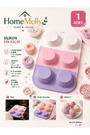 6’lı Silikon Muffin Kek Kalıbı Yapışmaz Mini Cupcake Muflin Fırın Tepsisi