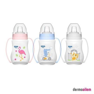 754 6 Ay Pembe 250 ml Akıtmaz Kulplu Pp Antikolik Bardak