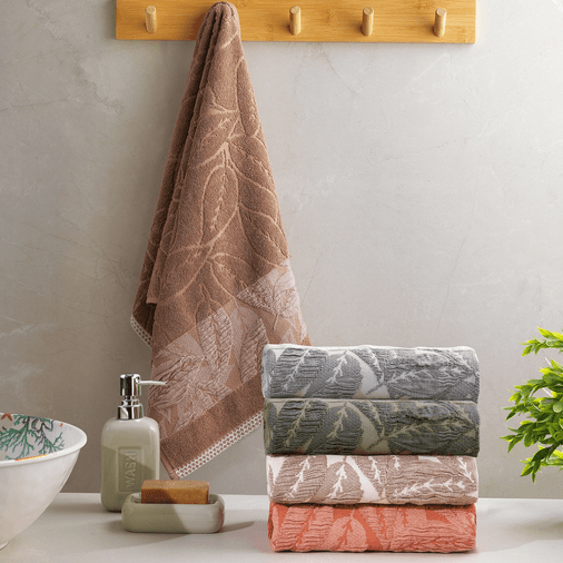 ₺799,0" Schafer Home Adore Jakarlı Havlu 70X140 Cm 1 Parça-Kahverengi