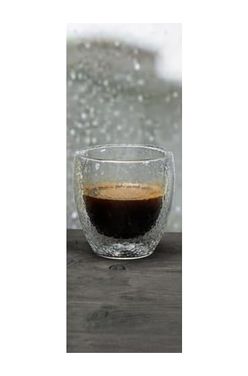 7Numara 57855210131044480184975 Çift Cidarlı Buzlu Tasarım Kahve, Latte, Su Bardağı, 250 Ml, Cam Bardak, 1 Adet - 12220 Açık Kırmızı
