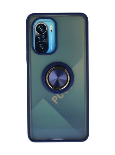 8683140224011-BLNC Redmi K40 Kılıf Montreal Yüzüklü Silikon Kapak - Lacivert Diğer