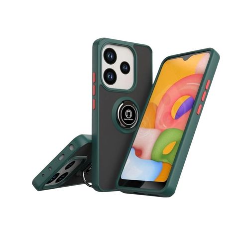8683140895969-BLNC Redmi Note 14 4G Montreal Yüzüklü Silikon Kapak - Yeşil Diğer