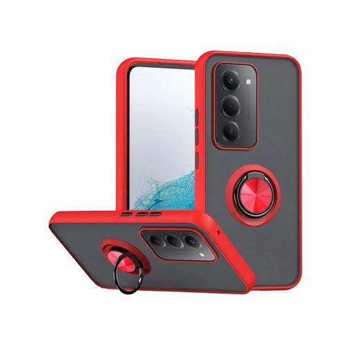 8683140909017-BLNC Redmi 15 4G Montreal Yüzüklü Silikon Kapak - Kırmızı Diğer
