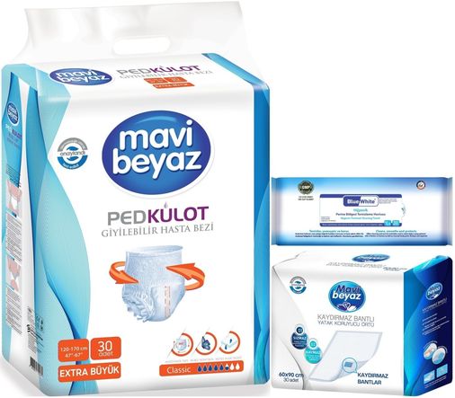 90 Adet XL Ekstra Büyük Ped Emici Külot Hasta Bezi
