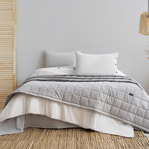 ₺9.999,00-** Schafer Home Soft Yatak Örtüsü Nevresim Seti 5 Parça-Gri