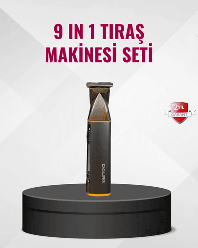 9’u 1 Arada Çoklu Bakım Tıraş Seti Profesyonel Saç Sakal Kesme
