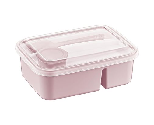 Aa Plastik 57855210125240080184975 Lunch To Go 3 Bölmeli Beslenme Kabı Sosluklu, Sızdırmaz Kapak, Bpa İçermez, 920 Ml + 40 Ml Pembe Bakır