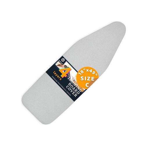 Abc Farben 57855210131506280184975 Savuk 4 Katmanlı Ütü Masası Kılıfı,ütü Masası Örtüsü,ütü Masası Bezi,silikon Kaplı Isı Dayanıklı 55X135 Cm Gri Renk Diğer