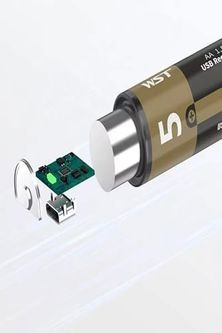 Abell 133249952 Usb Type-C Şarjlı Aa Pil 1.5V 1000+ Kez Şarj Edilebilir Lityum Kalem Pil 2&apos Li Paket