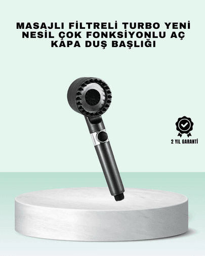 Aç Kapa Tuşlu Filtreli Duş Başlığı Yeni Nesil Tasarım