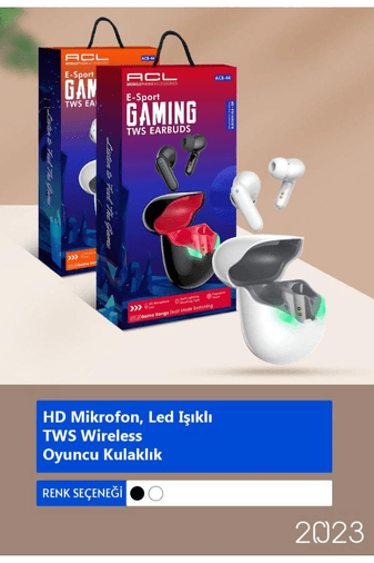acb44kulaklık Acl Acb-44 Tws Led Işıklı Oyuncu Bluetooth Kulaklık