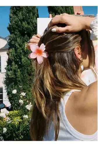 Accessories TYC6J8ZOQN168924387264502 Lotus Çiçek Mandal Saç Toka - Yaz Koleksiyonu