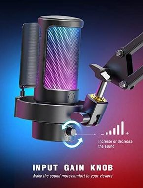 Accusys 132313279 Usb Mikrofonu, Ampligame Oyun Bilgisayarı Masaüstü Kondansatör, Rgb Mikrofon, Mac/bilgisayar/ps4/ps5&apos Te Youtube, Sessiz Düğmeli, Mikrofon Kazancı, Pop Filtresi, Şok Montajı, Kulaklık Jakı-A8