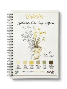 Açıklamalı Sulu Boya Defterim Buketler