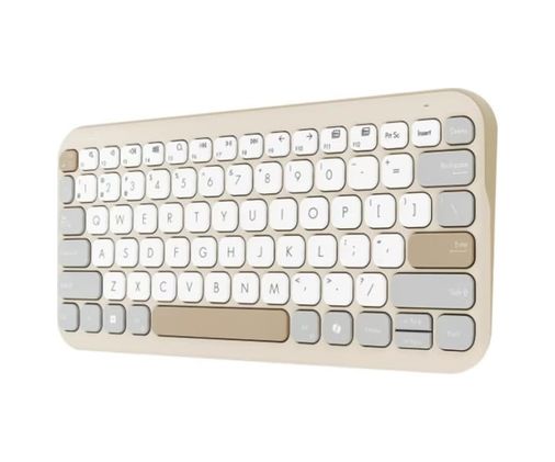 Acil Pano 131611872 Asus Marshmallow Mini Bluetooth Klavye, Çoklu Cihaz Uyumlu, Sessiz Tuşlar, Q-Türkçe, Bej
