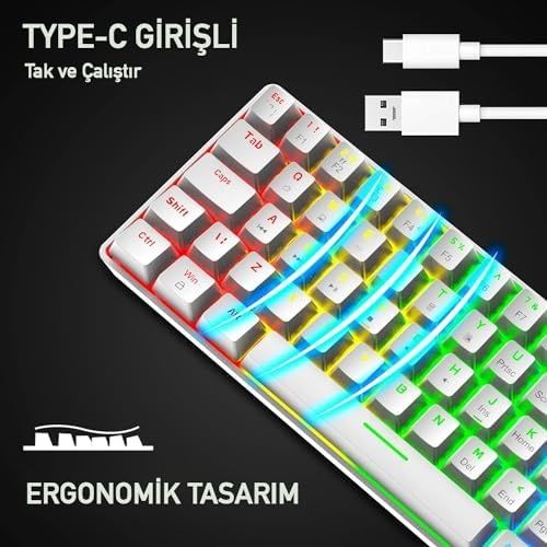 Acil Pano 131612239 Robeve Blic Oyuncu Klavyesi Rgb Klavye 20 Modlu Ayarlanabilir Renk Seçeneği Rgb Suya Ve Toza Dayanıklı Klavye Oyun Klavyesi Oyuncu Klavye Mekanik Klavye Kırmızı Switch Beyaz