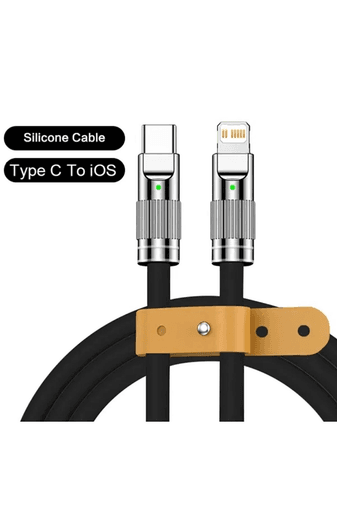 ACL 63D Pd 3A Çinko Alaşımlı Silikon Telli 1.2M Type-C To Lightning Şarj Kablo Usb Kablo