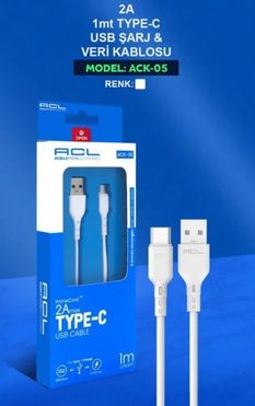 ACL Ack-05 2.4A Type-C 1Mt Şarj Kablosu