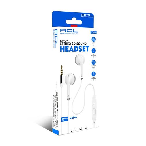 Acl K1-56 3D Sound Mikrofonlu Kumandalı Metal Jack Kulaklık
