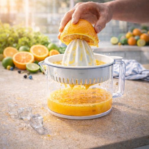 Aea94 131621170 Limon Sıkacağı Narenciye Portakal Sıkacağı Beyaz 600 Ml 420Ml Beyaz