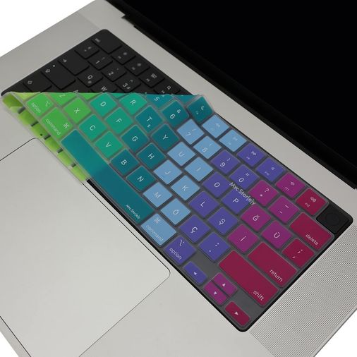 Aebo 131611996 Macbook Türkçe Q Klavye Koruyucu Us Amerikan Return Enter Uyumlu M1-M5 A2681 A3113 A3240 A3449 A2941 A3241 A2442 A2779 A3426 A3434 A2485 A3429 Silikon Keyboard Cover Pembe Yeşil