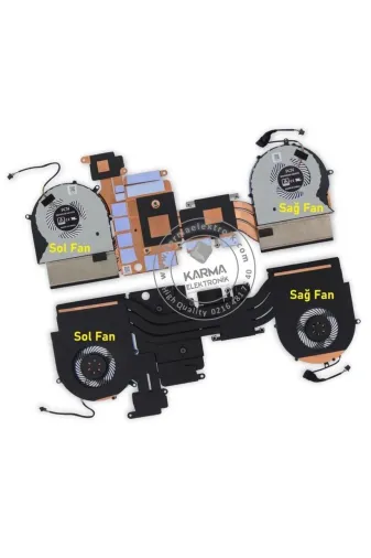 Afila NF-KR51120V3.1Zxy7 Asus Rog Fx503Vm E4088, Fx503Vm, Fx63Vm, Fz63Vm Notebook Fanı Sol V2