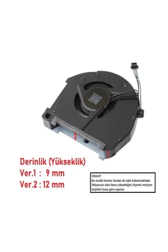 Afila NF-KR51132V1-.1.0.39 Casper Excalibur G900.9750-Es80A Notebook Cpu Fanı (Ver.1 Sağ)