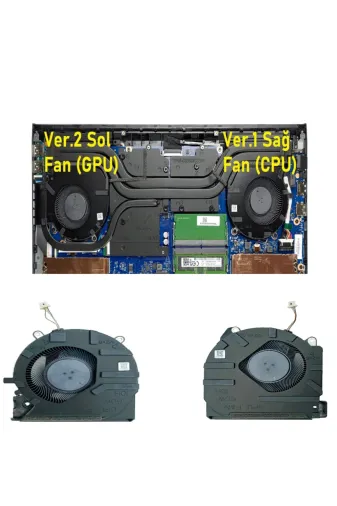 Afila NF-KR51187SET-0301 Hp Victus Gaming 16-E1006Nt (68S22Ea) Notebook Cpu, Gpu Fanı (Sağ, Sol Set)
