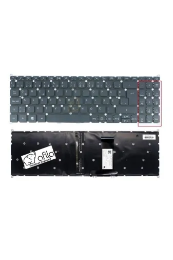 Afila NK-KR30632L..Klv12 Acer Aspire 5 A515-56G-6004 Klavyesi (Siyah Tr) Işıklı