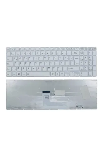 Afila NK-KR30744B.65 Toshiba L50Dt L50Dt-A L50T L50T-A L70-C Uyumlu Klavye Beyaz Tr